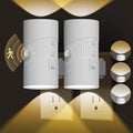 easuntec Motion Sensor Light Indoor, Night Lights Plug into Wall, Motion Sensor & Dusk to Dawn Sensor, 3 Light Modes, Dimmable Night Light for Bedroom Bathroom Hallway Kitchen Stairs (White, 2 Pack)