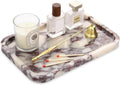 Marble Bathroom Vanity Decorative Tray, Calacatta Viola, 12 * 8 * 0.8