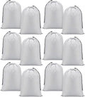 Woanger 12 Pack 28 x 45 Inch Extra Large Laundry Bags Bulk, Silver