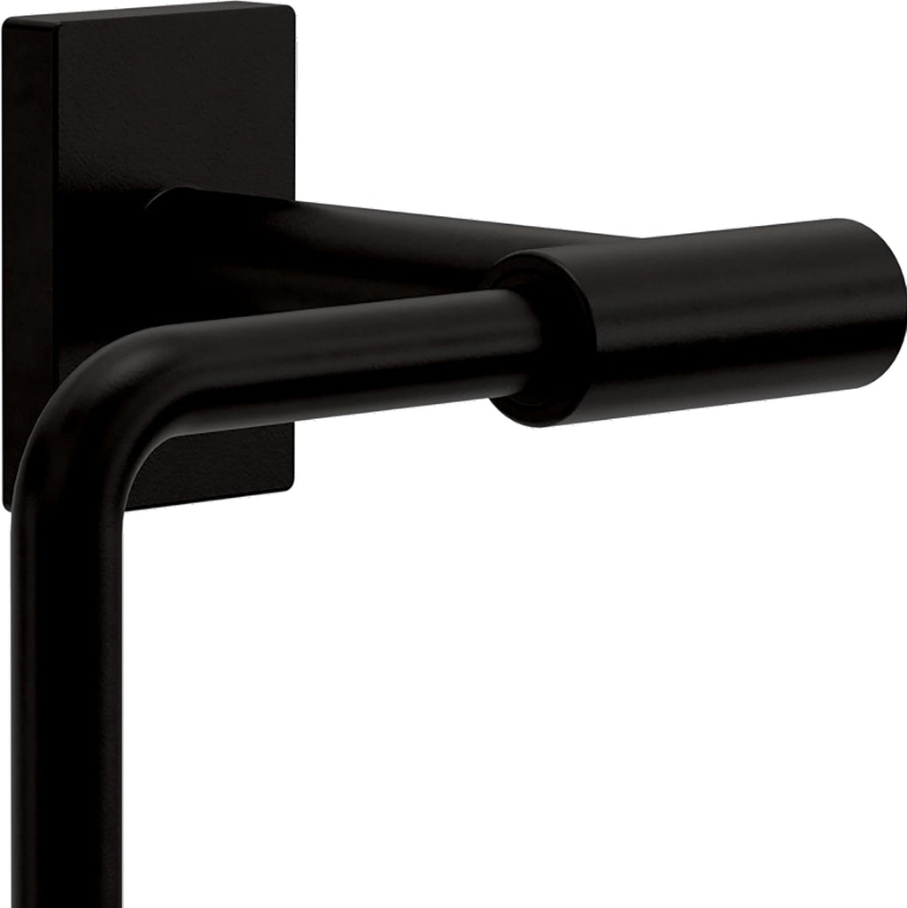 Franklin Brass Hartwell (1-Pack) Toilet Paper Holder, Euro Single Post Tissue Roll Wall Mount TP Storage, Matte Black Bathroom Decor, Accessories HRT50-MB