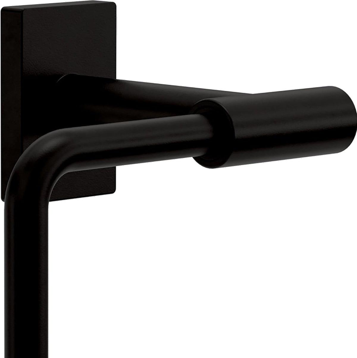 Franklin Brass Hartwell (1-Pack) Toilet Paper Holder, Euro Single Post Tissue Roll Wall Mount TP Storage, Matte Black Bathroom Decor, Accessories HRT50-MB