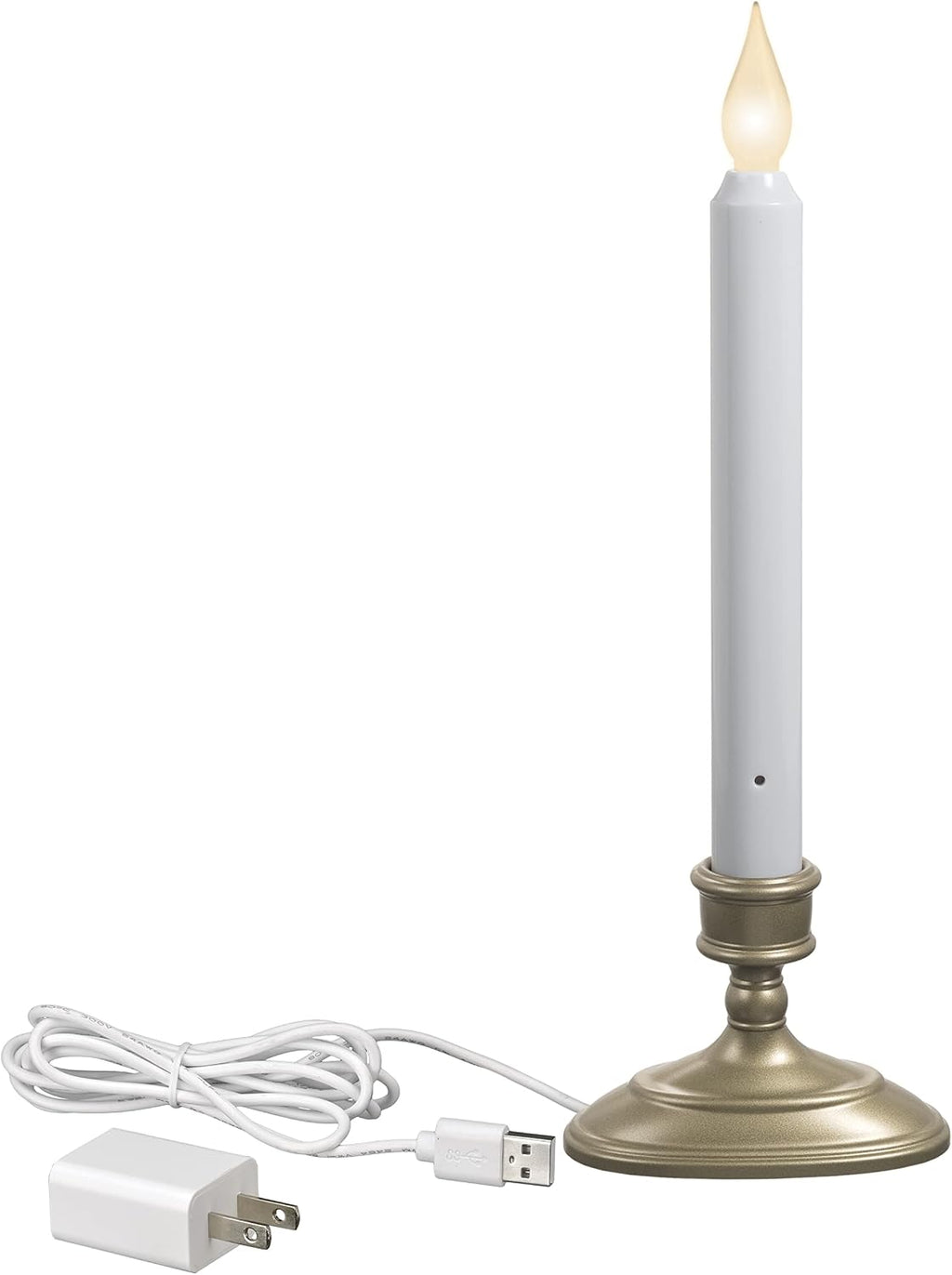 Xodus Plug-in Window Candles, Bright, Dusk to Dawn Sensor, Pewter, 6 Pack