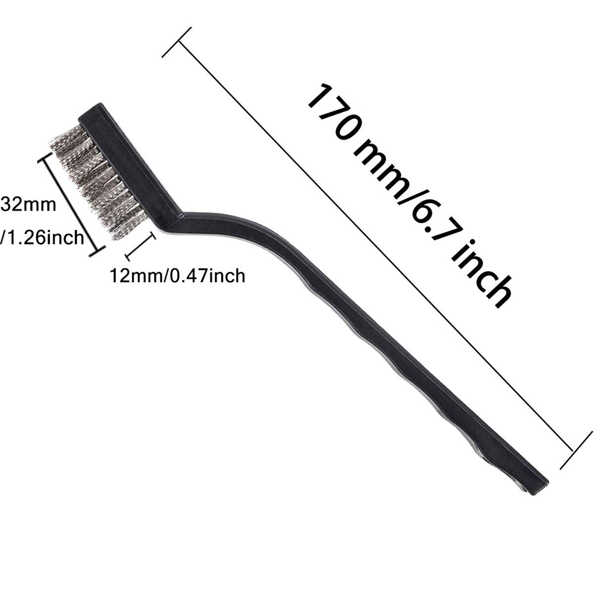 30PCS Mini Wire Brush, Stainless Steel Bristles, Masonry Brushes