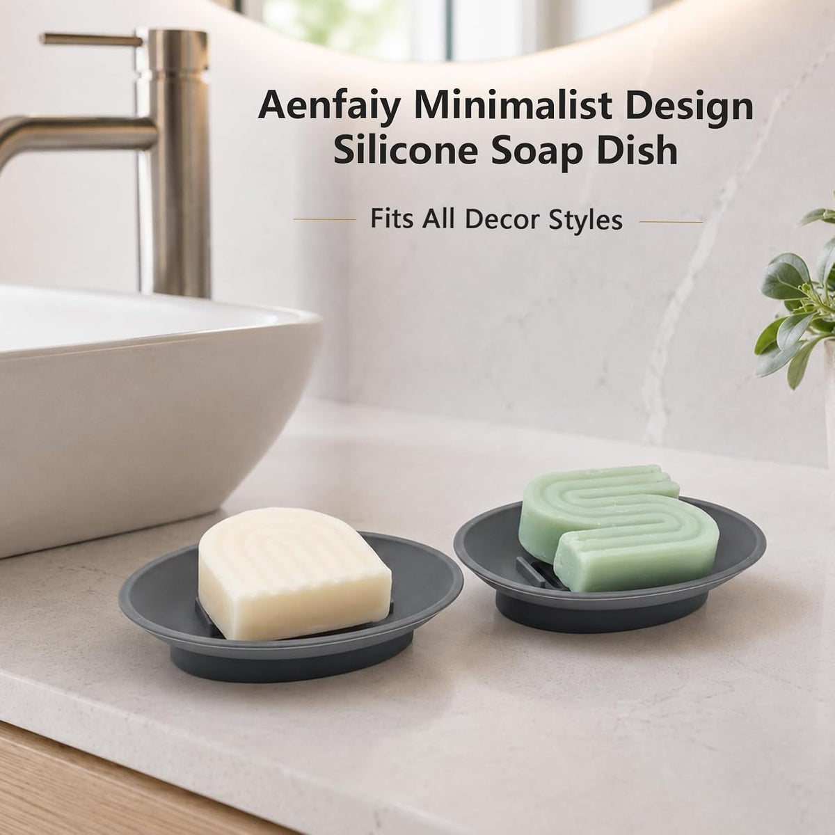 2 Pack Shower Soap Holder, Silicone Soap Dishes with Drain for Bar Soap, Non-Slip Boat Shape Bathroom Shampoo Holder for Shower Niche, Easy Cleaning Soap Saver Tray Keep Dry Stop Mushy