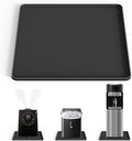 Water Cooler Mat, Waterproof Silicone Tray 19.7"x19.7", Black