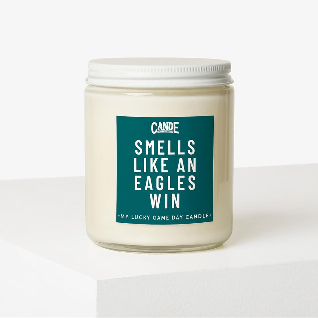 CANDECraftCo Smells Like an Eagles Win, 8 oz Candle, Bourbon Vanilla
