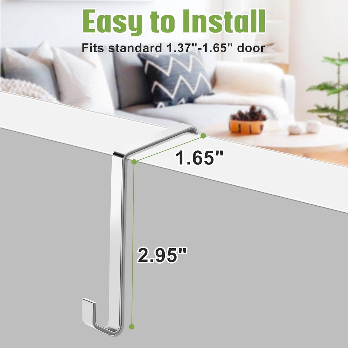 MISSLO 35 Clear Large Pockets Over The Door Shoe Organizer Sturdy Oxford Fabric Hanging Shoe Rack Closet Shoe Holder Hanger, Grey