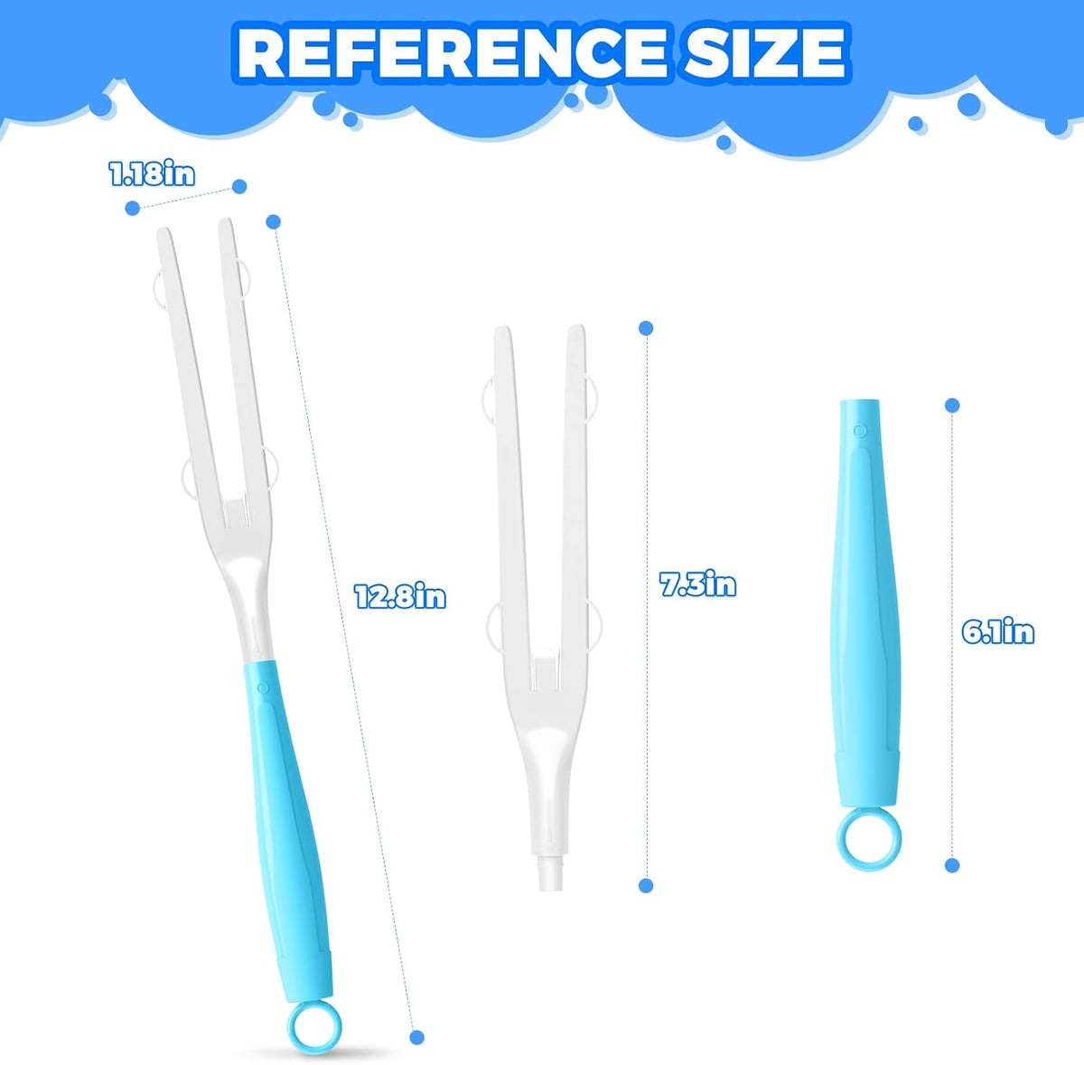5PCS Duster Refills Folding Handles Set Compatible with Swiffer Dusters,Disposable Static Dust Removal Brush Handle for Dusting Electronics,Furniture,Blinds,Ceiling Fans (5, Blue)