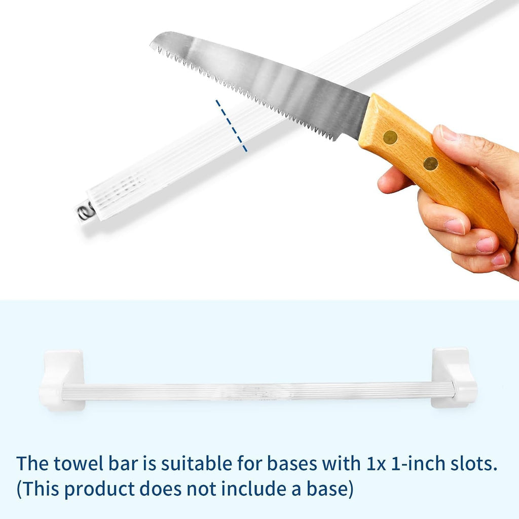 24 Inch Bathroom Towel Bar Replacement Rod with Adjustable Spring Loaded