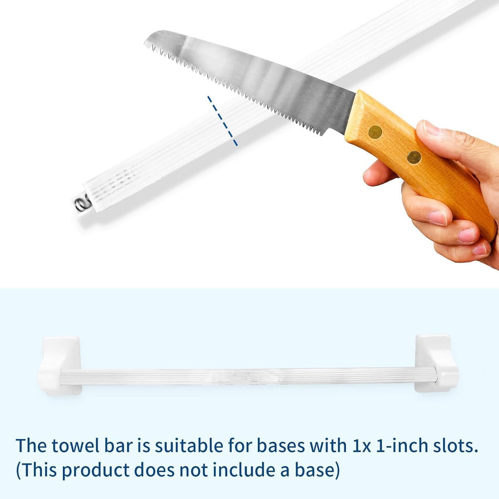2 Pack 24 in Bathroom Towel Bar Replacement Rod with Adjustable Spring End