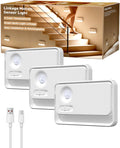 SZOKLED Sync Motion Sensor Night Light Stair Lights Indoor, 3 Pack