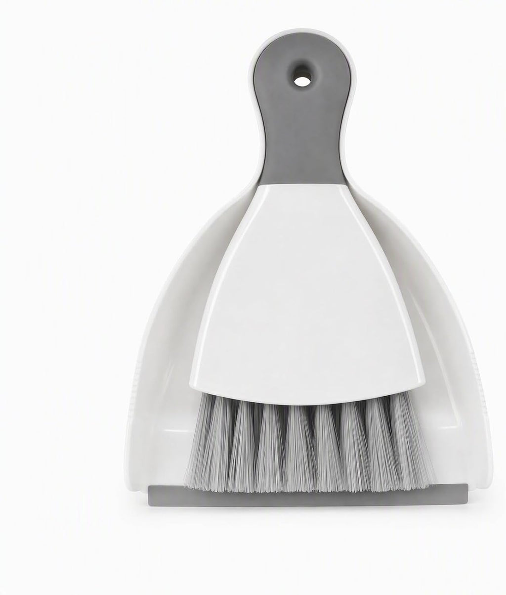 GeeRic Mini Dustpan and Brush Set, Dust Pan Broom Gray