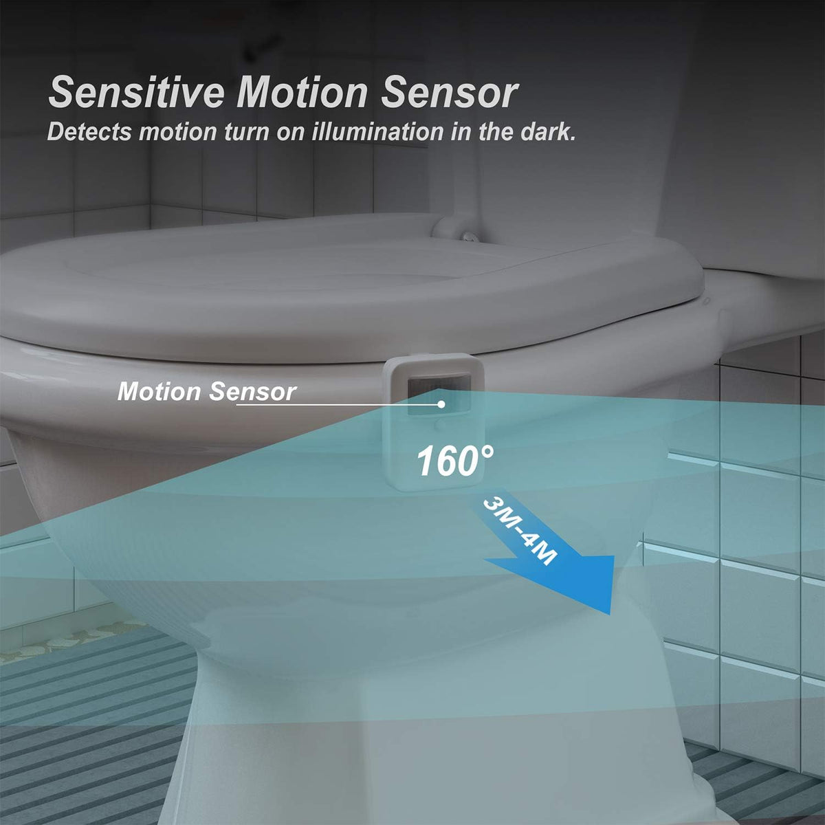 Witshine 3 Pack Toilet Bowl Lights Motion Activated, Funny Bathroom Gadgets
