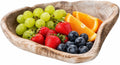 9 inch Wooden Bowl Decorative Wood Fruit Bowl, Hand-Carved Decorative Bowl