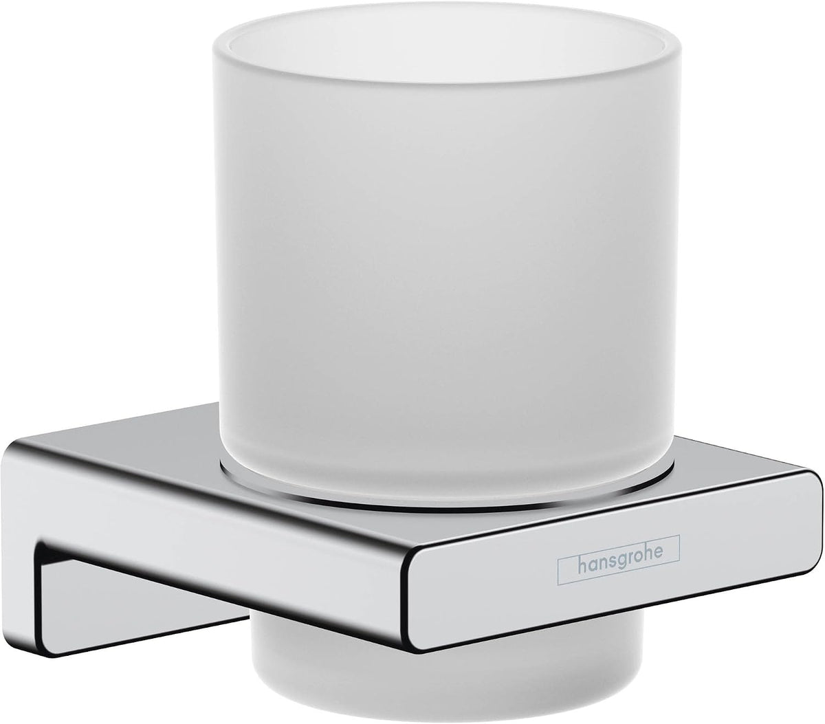 hansgrohe AddStoris Toothbrush Tumbler in Chrome 4-inch Accessories in Chrome, 41749000