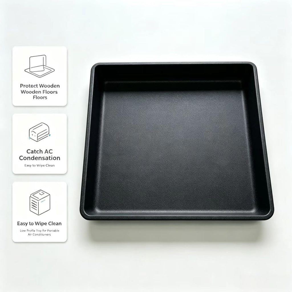 17''x 17" AC Drip Pan, Mini Fridge Drip Tray, Oil Drip Pan, Protect Leak for Multi-Purpose Use (1)