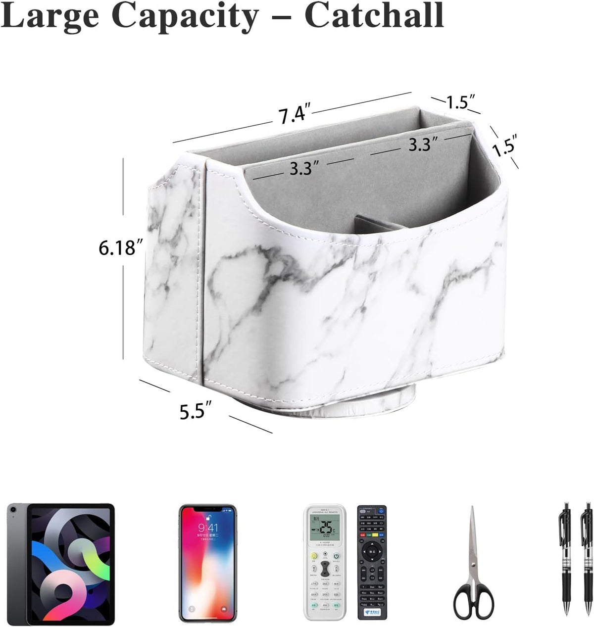 360° Spinning Remote Control Holder,TV Remote Caddy for Nightstand Table
