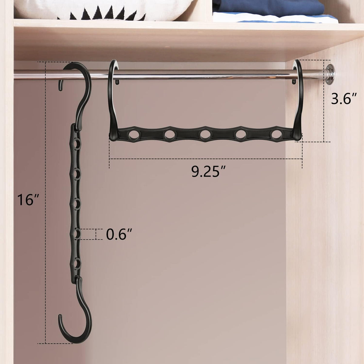 AMKUFO Closet Organizers and Storage 20 Pack Hanger Organizer Magic Hangers Space Saving Hanging Plastic for Heavy Clothes, Dorm Room Bedroom Home RV Car Camper Organization Essentials