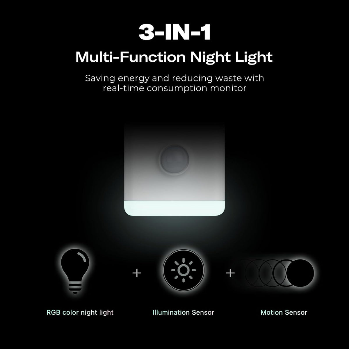 THIRDREALITY Multi-Function Night Light, Zigbee Repeater, 3-in-1 Combines a Motion Sensor, a Illumination Sensor and RGB Color Night Light, 1-100% Adjustable Brightness, Zigbee hub Required