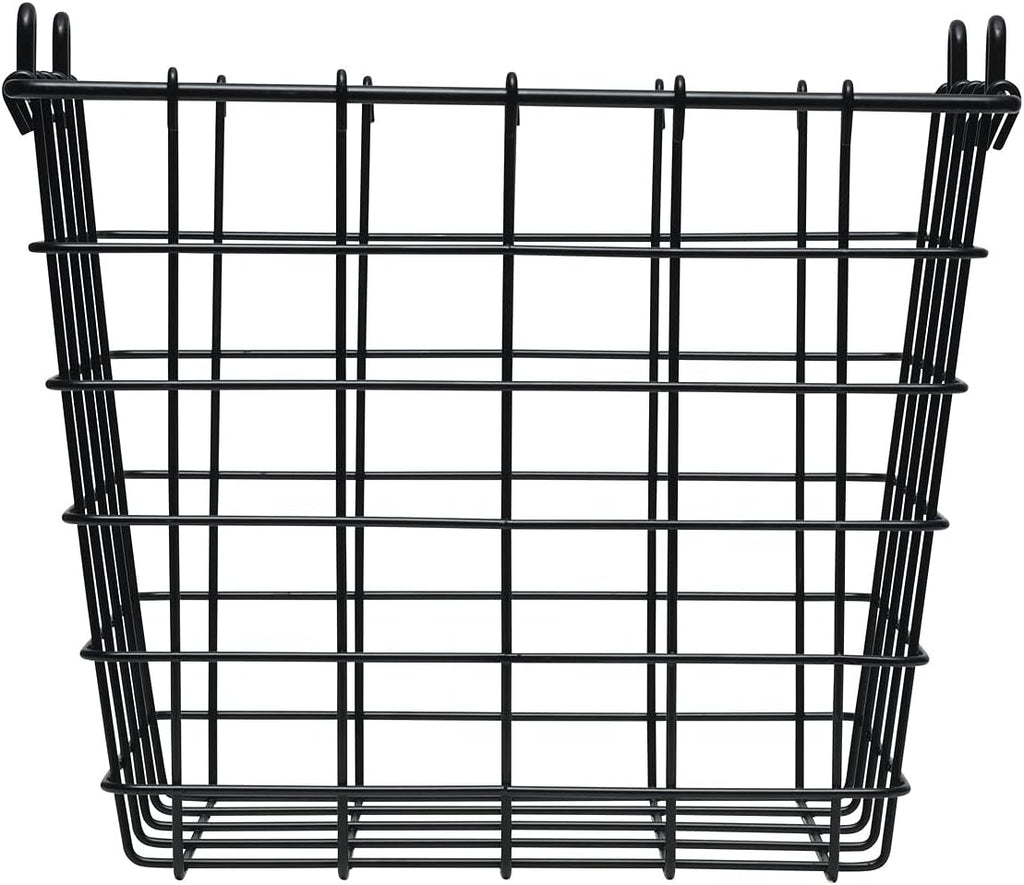 Gourmet Basics by Mikasa 3-Tier Wire Market Basket, Antique Black Metal Kitchen Counter Organizer for Fruit, Vegetables and Pantry Storage, Farmhouse Decor