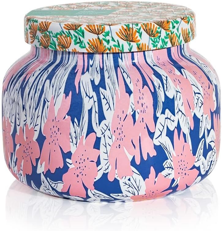 Capri Blue Scented Candles - Pattern Play Glass Jar Candles - Long Lasting Soy Wax Blend - Luxury Home Decor - Notes of Tropical Fruits & Sugared Citrus - Gifts for Women (Volcano, 19 oz)