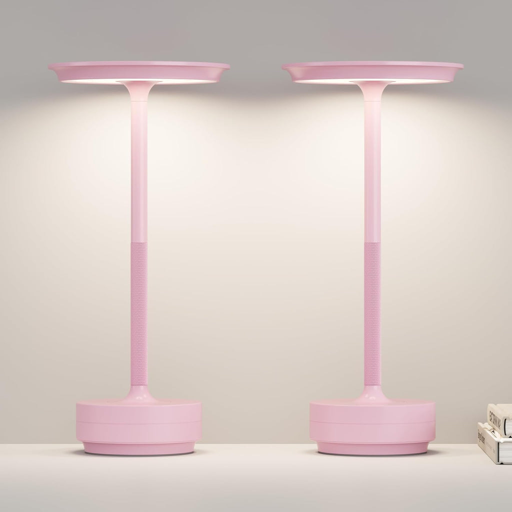 Cordless Table Lamp Set of 2,Rechargeable Battery Powered LED Table Light