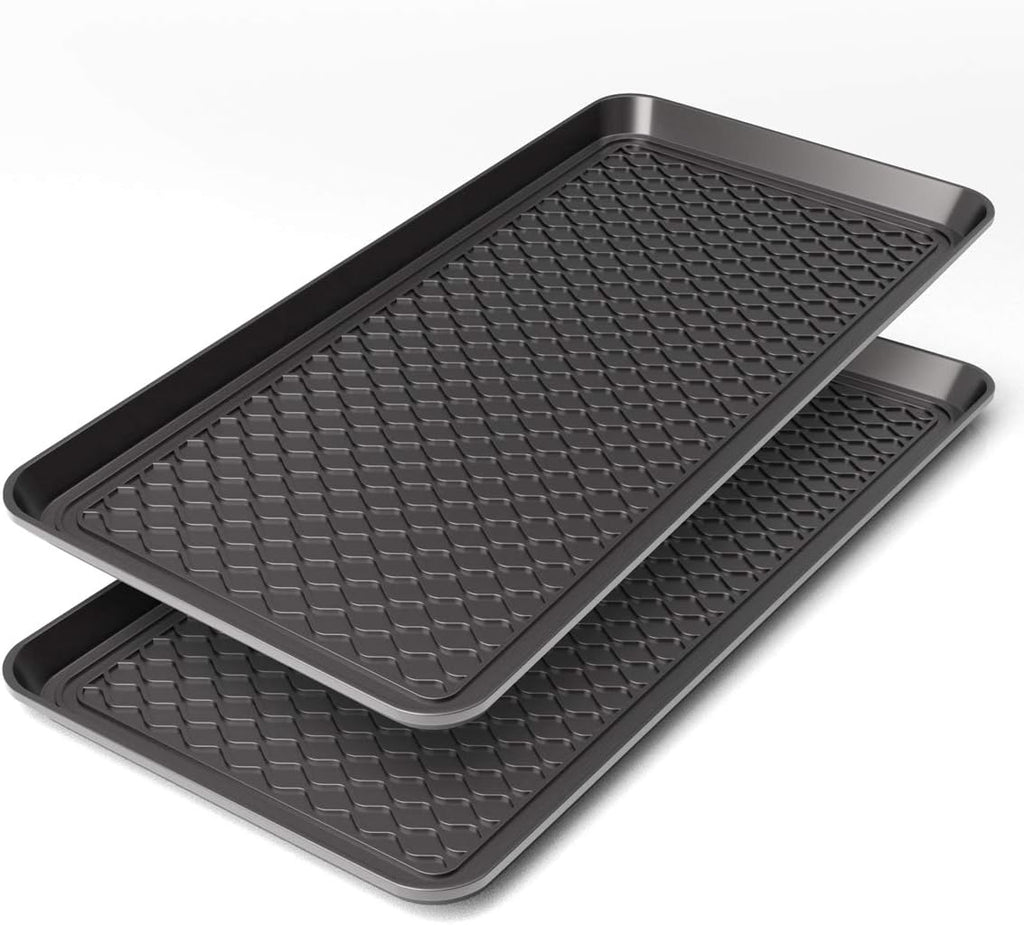 Finorder Multi-Purpose Boot Trays, 2 Pack, 30" x 15" x 1.2", Black