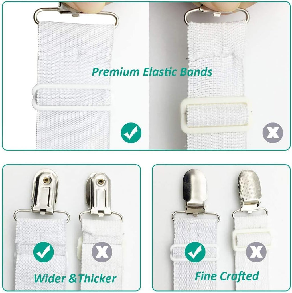 RayTour Bed Sheet Holder Straps Sheet Keepers Bedsheet Holders Fasteners 2 Sets