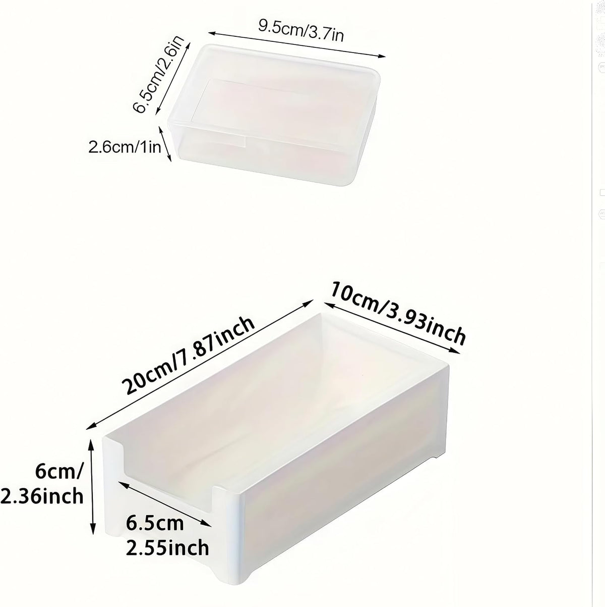 7 Grid Clear Cable Organizer Box with Switch for Desktop Cord Storage