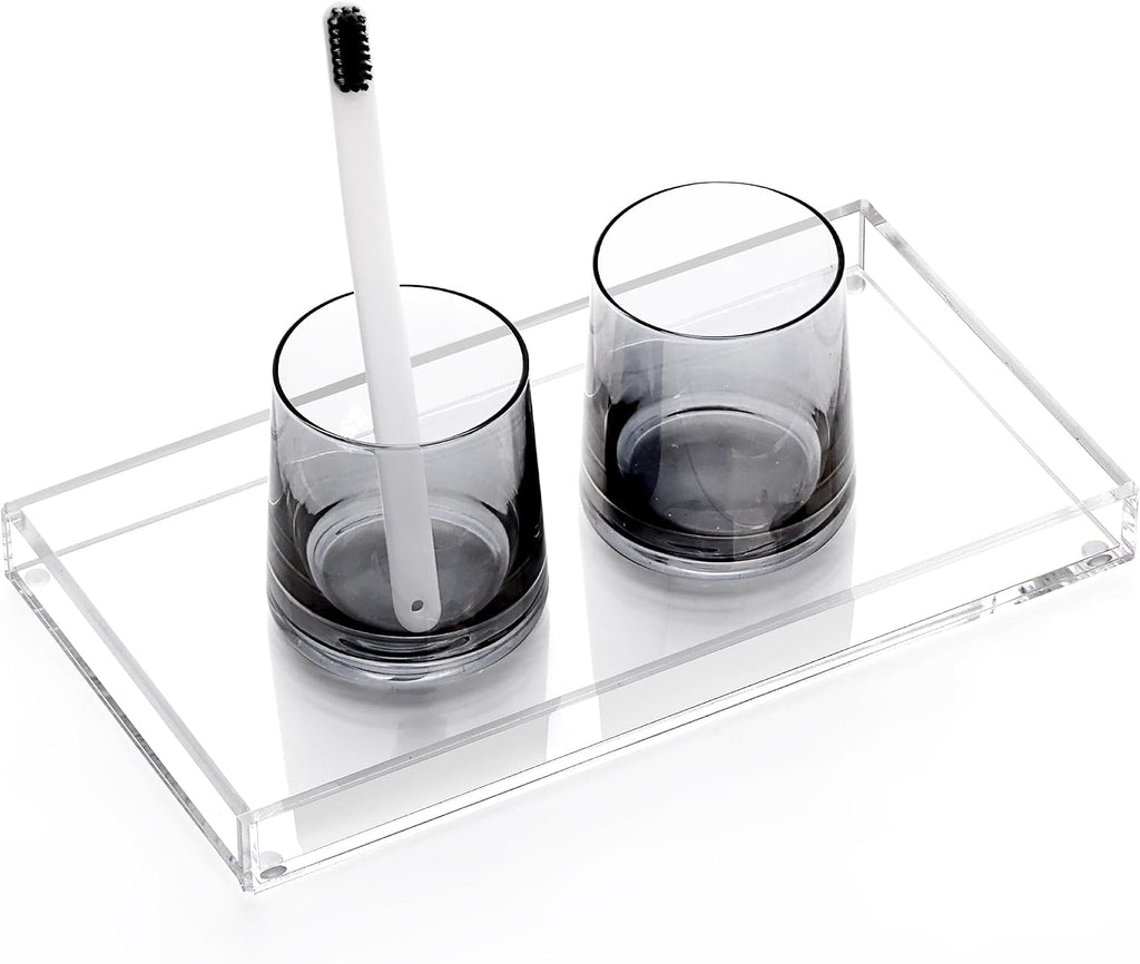 Acrylic Bathroom Vanity Tray, Rectangle Toilet Tank Perfume Tray