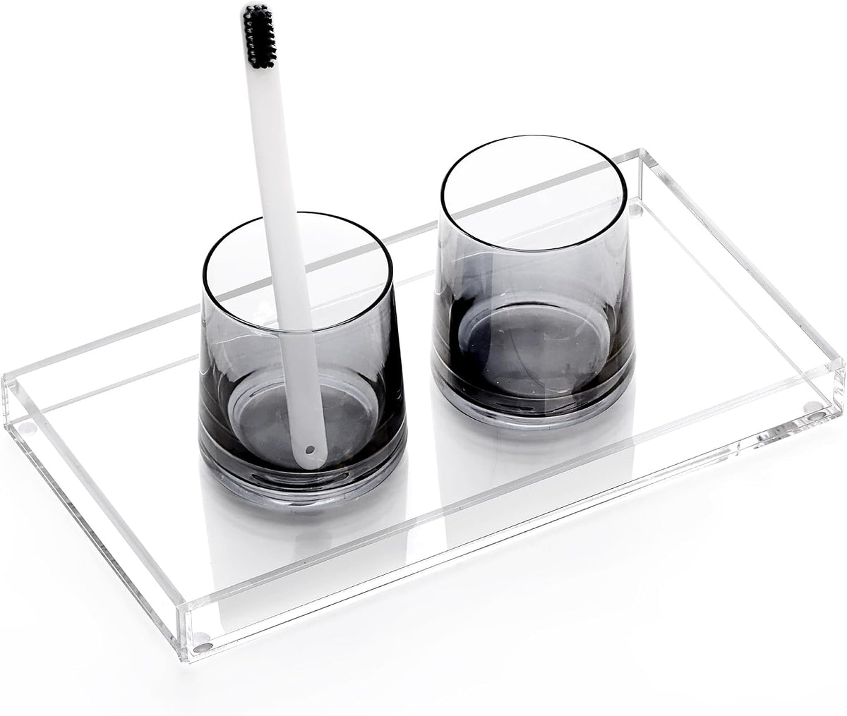 Acrylic Bathroom Vanity Tray, Rectangle Toilet Tank Perfume Tray
