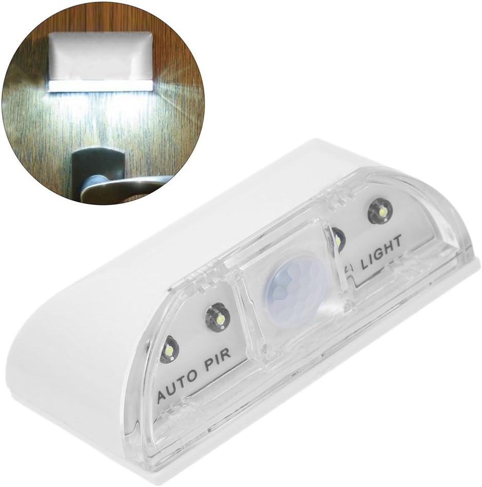 shakeball, Keyhole Light Lamp PIR Infrared Wireless Auto Sensor Motion Detector Door Keyhole with 4 LED Light Lamp Stick-on Anywhere Tap Lights LED Night Light Practical for Key Hole/Door Lock