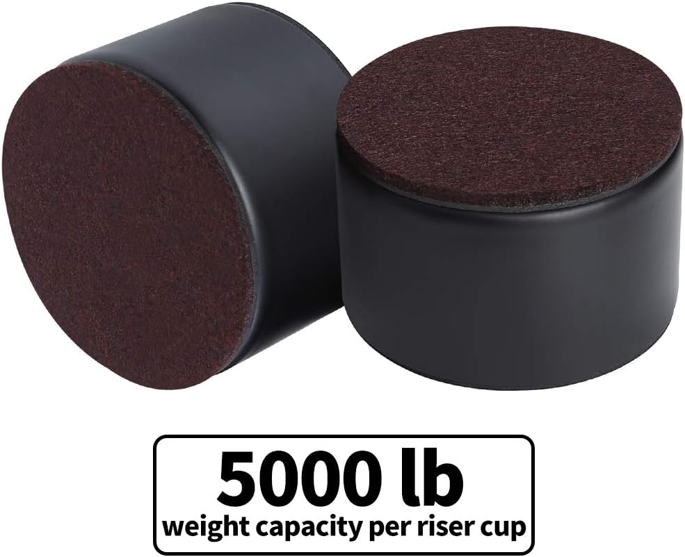Ezprotekt 2" Bed and Furniture Risers Heavy Steel Sofa Table Dresser Risers