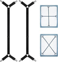 RayTour Sheet Keeper Straps Bed Sheet Holder for Corners Bedsheet Stays Suspender Clips Fitted Sheet Holder Garters Fasteners Mattress Clamps