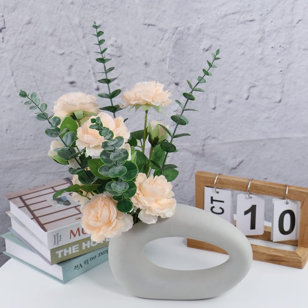 Sivya 40pcs Artificial Eucalyptus Stems, Faux Eucalyptus Leaves for Vase, Wedding Bouquet, Centerpiece, Home Decor