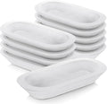 Nuogo 10 Pack 12.5 Inches Wooden Dough Bowls Bulk Rustic Bowls, White