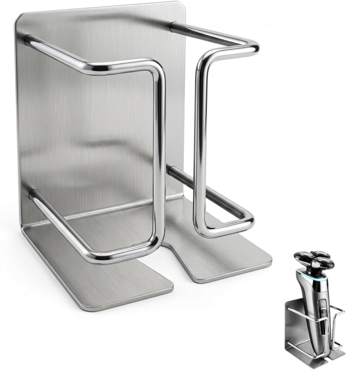 Electric Razor Holder Wall Mount, Stainless Steel Shaver Organizer Shelf
