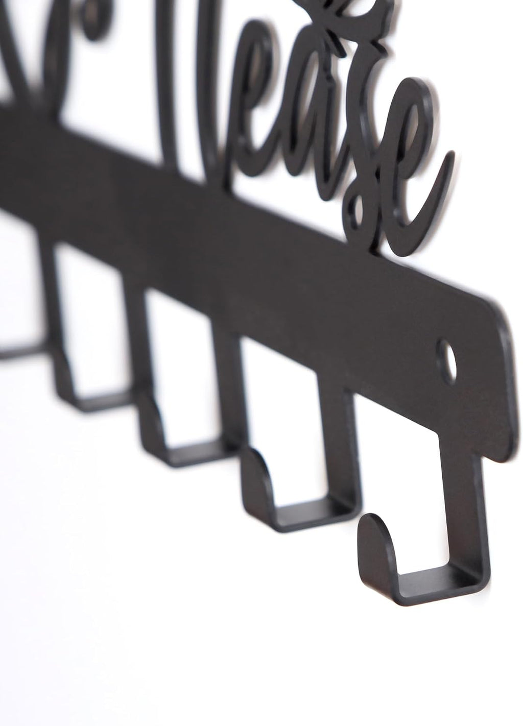 Deveosa Key Hooks Holder for Wall Decorative - Small Blakc Cute Front Door Car Garage Keyholder Entryway Sign House Hanging Key Chain Ring Hangers Stand for Wall Mount Racks