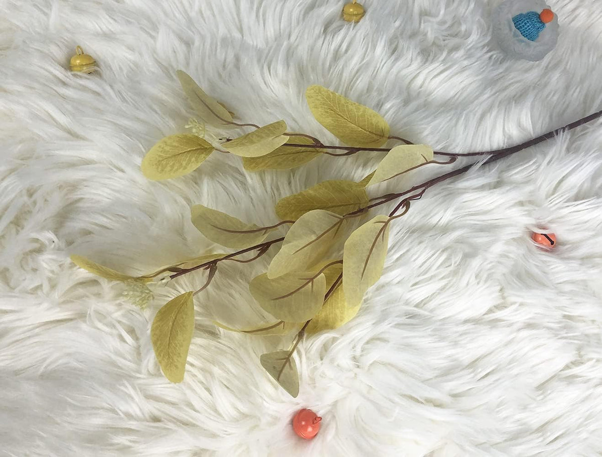 8Pcs Artificial Eucalyptus Leaves Stems Faux Eucalyptus Plant Branches for Vase Filling Home Decoration Flowers Wedding Holiday Arrangement (Color Mixing)