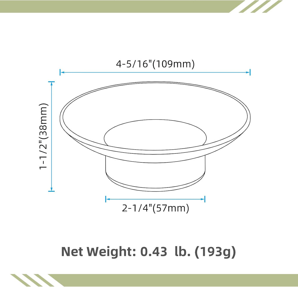 Aomasi Glass Round Soap Holder for Bathroom Shower Sink, Frosted