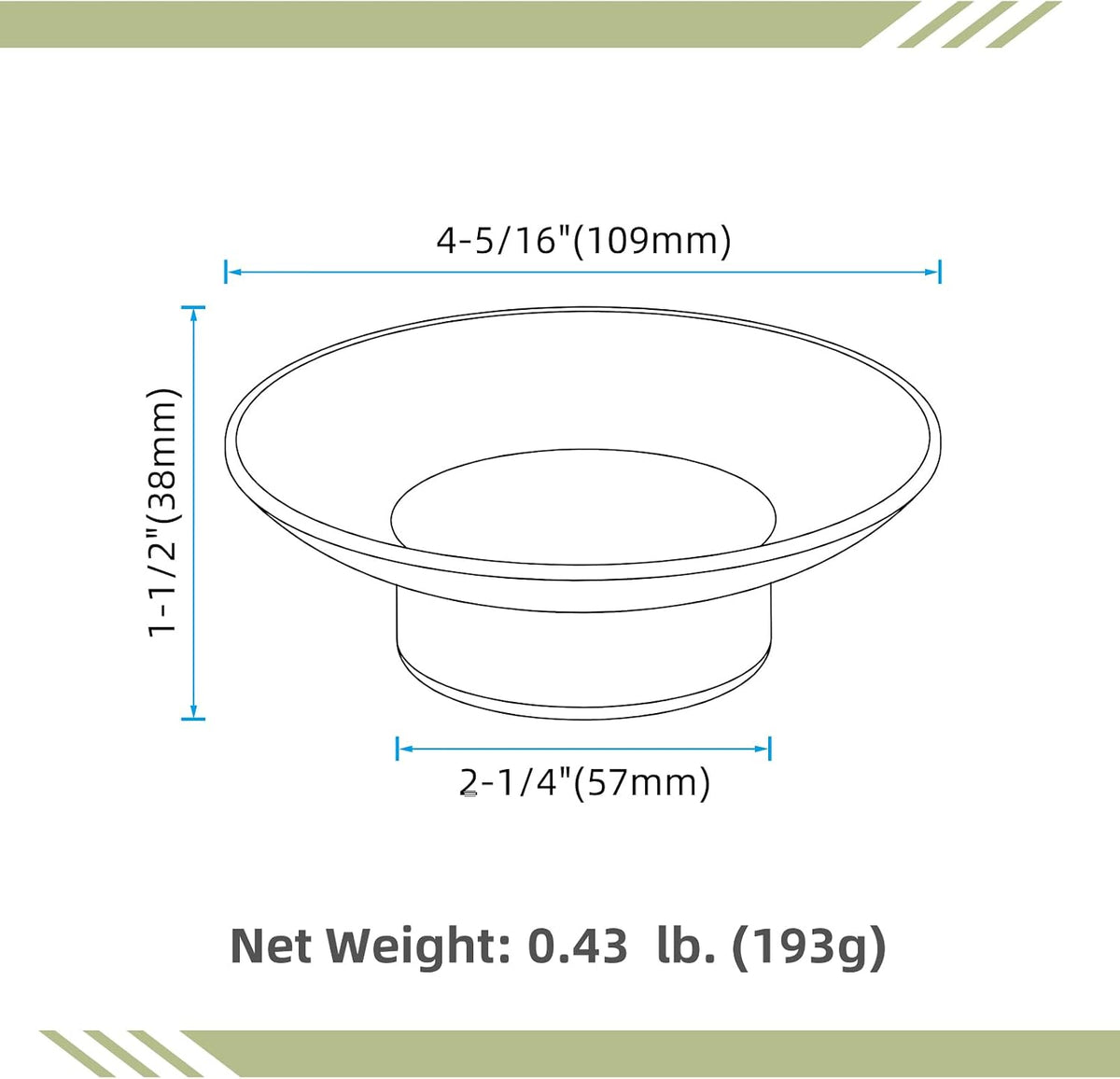 Aomasi Glass Round Soap Holder for Bathroom Shower Sink, Frosted