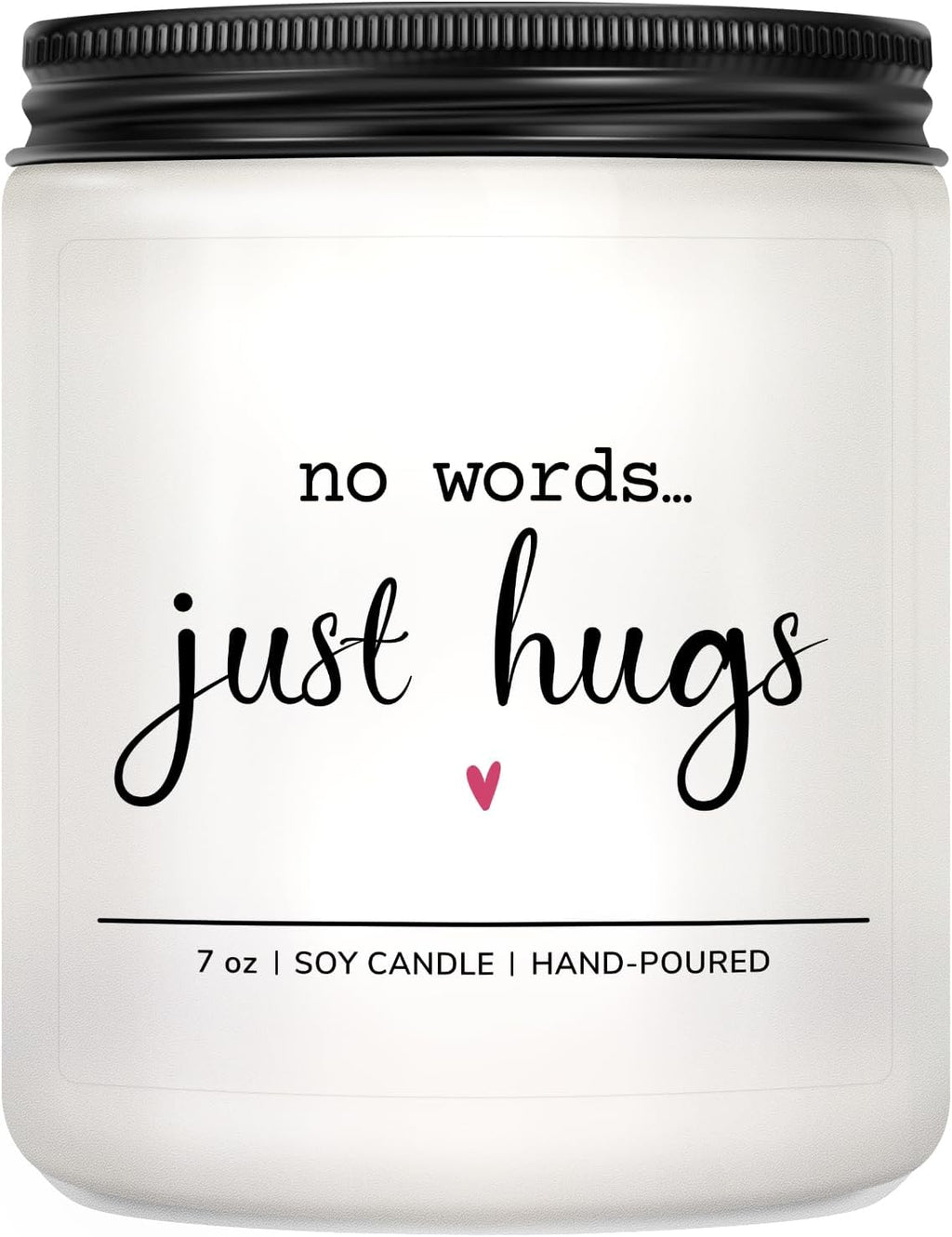 Sympathy Gifts for Loss of Loved One, No Words Just Hugs Candle, Lavender