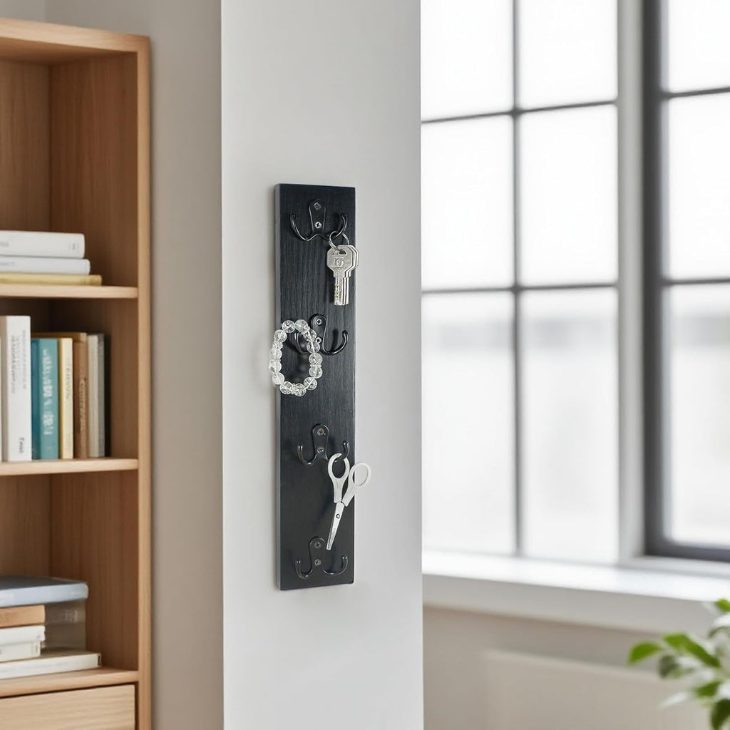 Yohsnor Vertical Key Holder for Wall,Space-Saving Hook Rack for Key,Wallet
