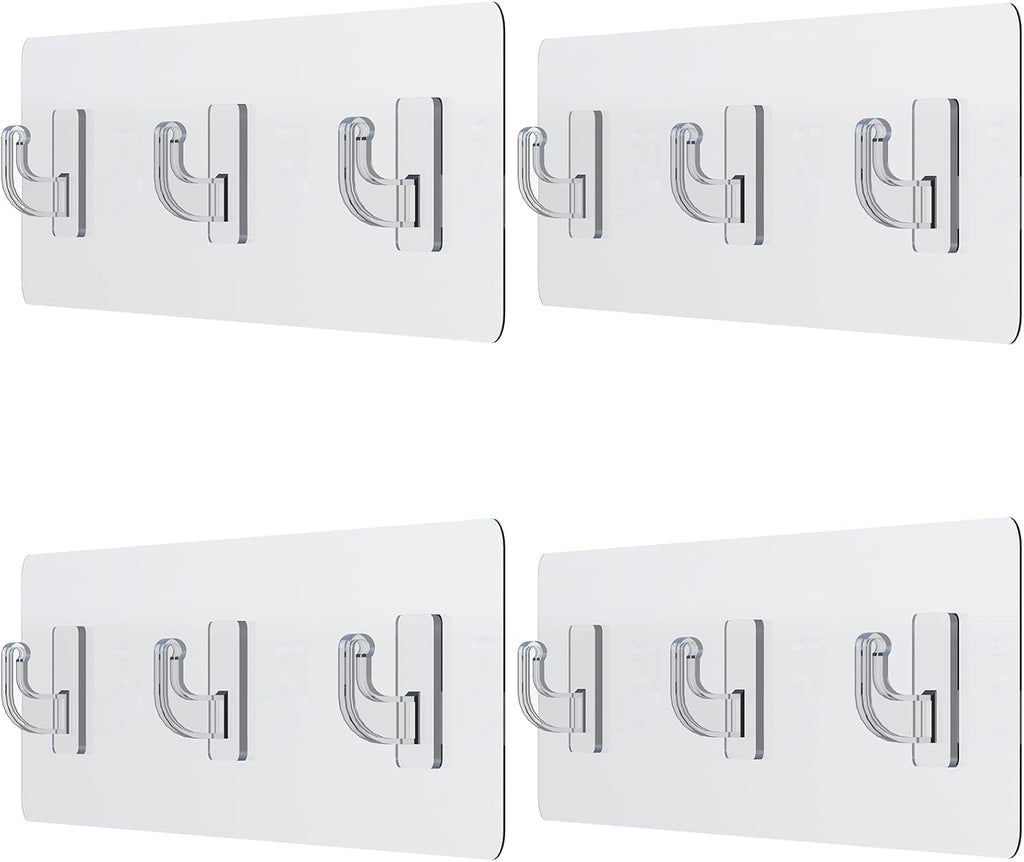 Shower Caddy Adhesive Replacement Stickers for Organizer and Shelf, Bathroom Strips 4 Pack