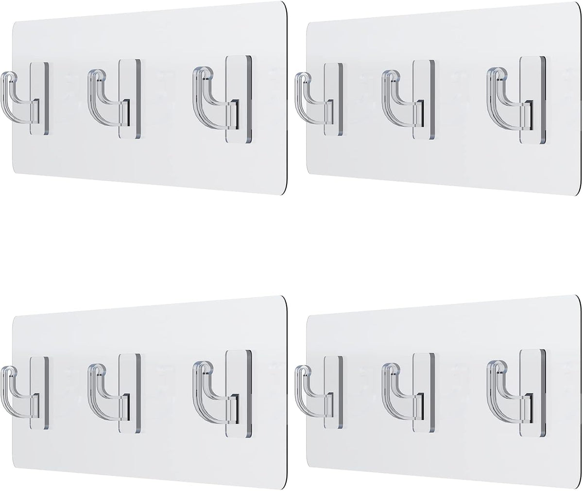 Shower Caddy Adhesive Replacement Stickers for Organizer and Shelf, Bathroom Strips 4 Pack