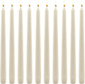 10 Pack Ivory Taper Candles, 10 Inch Unscented Paraffin Dinner Candles