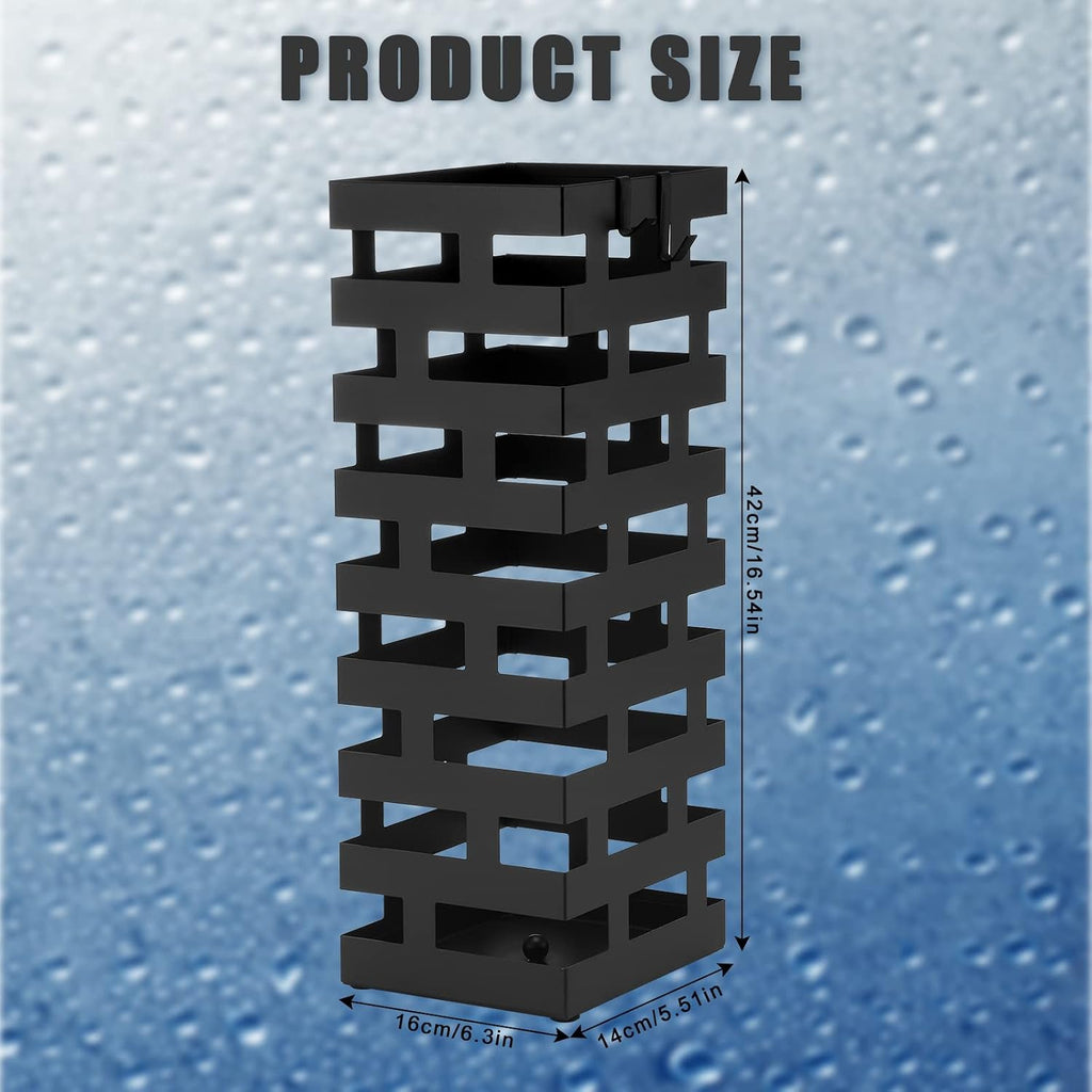 Tudomro Umbrella Stand Entryway, Tall Black