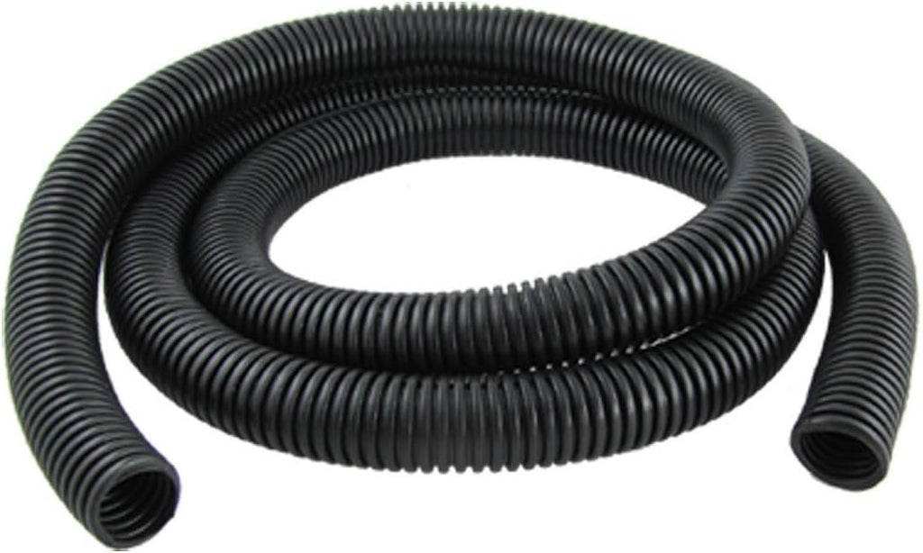 1.6M 0.75inch/20mm Inner Diameter Black Flexible Corrugated Tube Bellows Hose Wire Loom Tubing Wire Conduit – Black