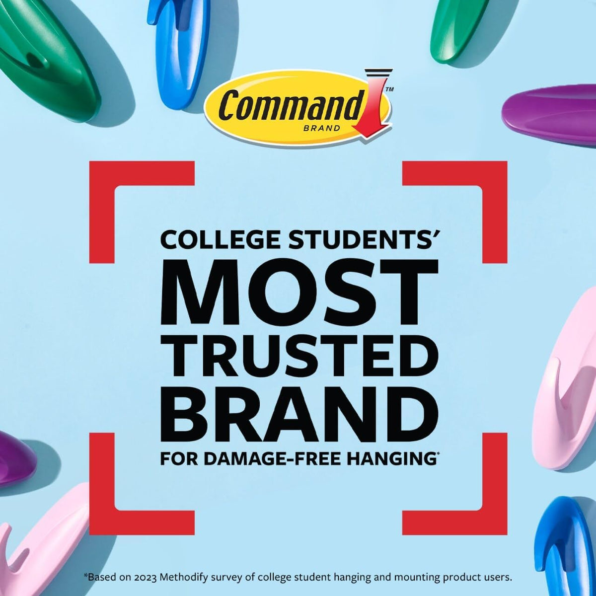 Command Mixed Designer Hook Pack, Lilac Lemonade, 10 Hooks, 16 Strips