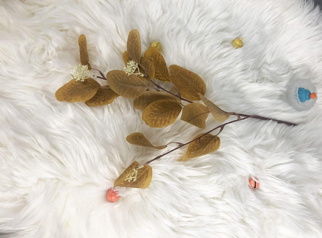 8Pcs Artificial Eucalyptus Leaves Stems Faux Eucalyptus Plant Branches for Vase Filling Home Decoration Flowers Wedding Holiday Arrangement (Color Mixing)